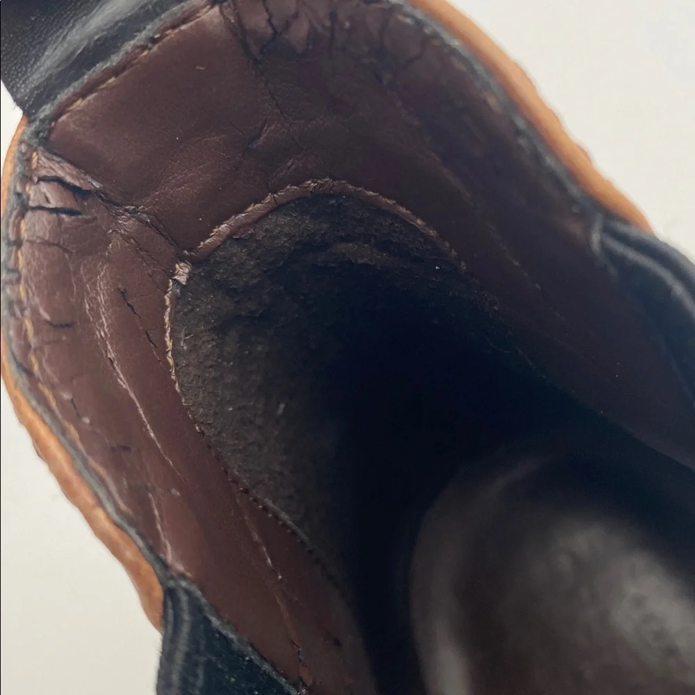 Cole haan Weatherproof Brown women 8B Leather Boots pull on casual office Y2K